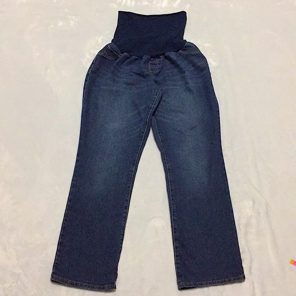 Indigo blue maternity jeans - Picture 1 of 9